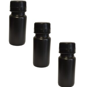 3x Black 125 ml HDPE bottle for photosensitive products by Comptoir des flacons. Shop from anywhere in Nigeria with DIAYTAR's extensive selection and budget-friendly shipping options.