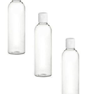 3x 250 ml transparent PET bottle with hinged cap by Comptoir des flacons. DIAYTAR NIGERIA brings affordable products to every doorstep with our reliable 5-8 day shipping.