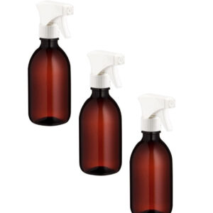 3x 250ml Amber PET Trigger Sprayers by Comptoir des Bouteilles. DIAYTAR NIGERIA: Bringing the marketplace to every Nigerian with affordable prices and quick delivery.