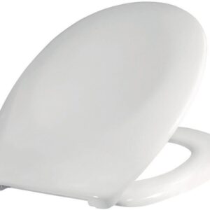 SIAMP thermosetting resin toilet seat, Esterel Classic, bactericidal, white, 1.6 kg ref. 95900210. Explore our collection of electrical and construction supplies at Nigeria-Materiels.com. We are your reliable partner.