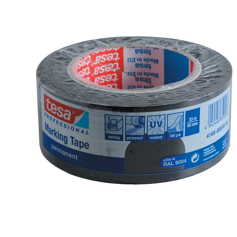 4169 black marking adhesive, width 50 mm, 33 m roll. At Nigeria-Materiels.com, we provide reliable and durable construction materials. Explore our wide range of hardware and industrial products.