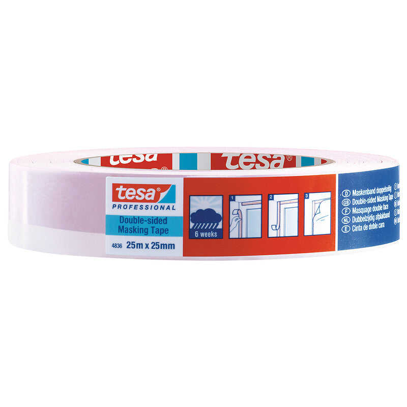 tesa®4836 double-sided masking tape, 25m x 25mm roll. DIAYTAR NIGERIA: Your affordable gateway to thousands of products shipped nationwide within the week.