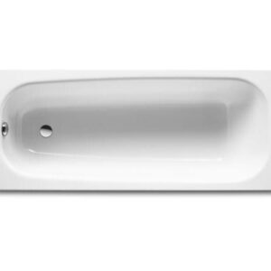 Contesa 1400 mm steel bathtub, white, single tank, 2 holes drilled D30 mm ref. A2361K7000. Shop with confidence at DIAYTAR NIGERIA, enjoying competitive prices and delivery within 8 days.