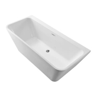 ALTERNA semi-island bathtub wall-mounted DAILY'C 170x75 cm. DIAYTAR NIGERIA: Where every click leads to affordable purchases delivered promptly to your door.