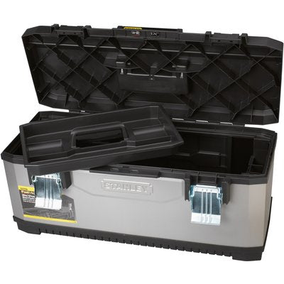 Metal/polypropylene toolbox 66x29x22.0cm grey and black ref. 1-95-617. Discover shopping simplified with DIAYTAR NIGERIA's comprehensive platform and reliable 5-8 day shipping.