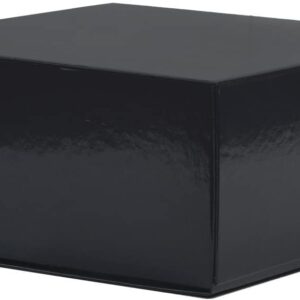 Luxury Magnetic Glossy Black Cardboard Box 22.5cm - BP225N. DIAYTAR NIGERIA: Where value meets variety with reliable nationwide delivery in under 8 days.