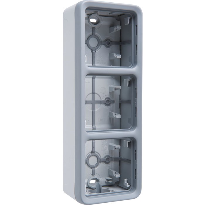 Grey modular end box - 3 vertical positions - Ref.069679. DIAYTAR NIGERIA: Where affordable shopping meets reliable nationwide delivery in less than a week.