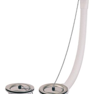 Plastic sink drain with overflow for 2 bowls, diameter 60, with NF plug, Altech, Ref: 86540000034. Experience the ease of modern shopping with DIAYTAR NIGERIA's diverse marketplace delivered promptly.