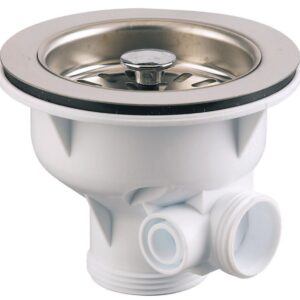 Plastic sink drain without overflow, diameter 90, with basket + male plug, Altech, Ref: 40800000034. DIAYTAR NIGERIA connects your desires with reality through our affordable e-commerce platform and quick delivery.