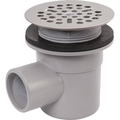 Siphon drain with horizontal outlet for shower tray + grid - SCDFH - PVC-C grey - Ø 60 mm. DIAYTAR NIGERIA makes every purchase count with our affordable prices and reliable 5-8 day shipping.