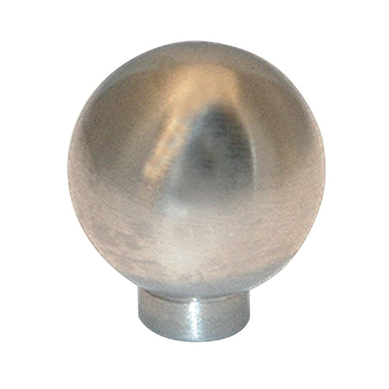 Ball button with base - brushed stainless steel - diameter 20 mm. DIAYTAR NIGERIA: Nigeria's answer to affordable online shopping with reliable 5-8 day delivery guarantee.