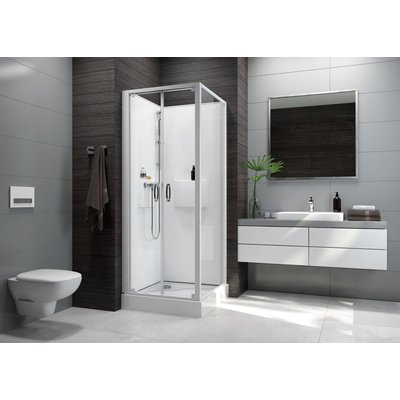IZI BOX 2 square shower cabin 80 cm transparent glass hinged doors Ref. L11IZBB0080. Your digital marketplace solution, DIAYTAR NIGERIA delivers quality and value within the week.