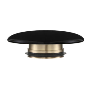 Matte black ceramic cover for Clic Clac Déco drain. DIAYTAR NIGERIA transforms online retail with our affordable platform and dependable shipping service.