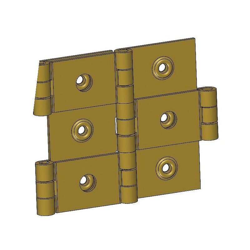 Screen hinges - brass-plated steel - 60 x 25 mm. Experience the ease of digital shopping with DIAYTAR NIGERIA's affordable and diverse marketplace.