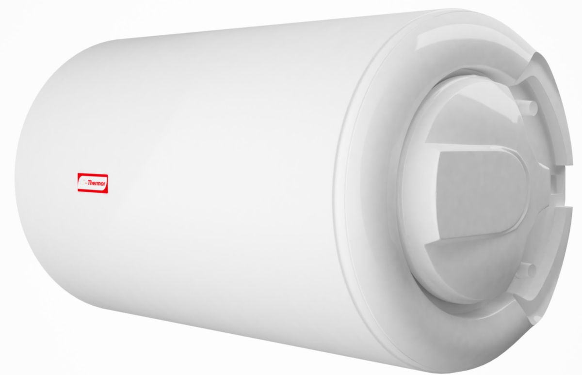 THERMOR 100L single horizontal wall-mounted electric water heater with armoured resistance, side connection, Ref.863410. Shop from anywhere in Nigeria with DIAYTAR's extensive selection and budget-friendly shipping options.