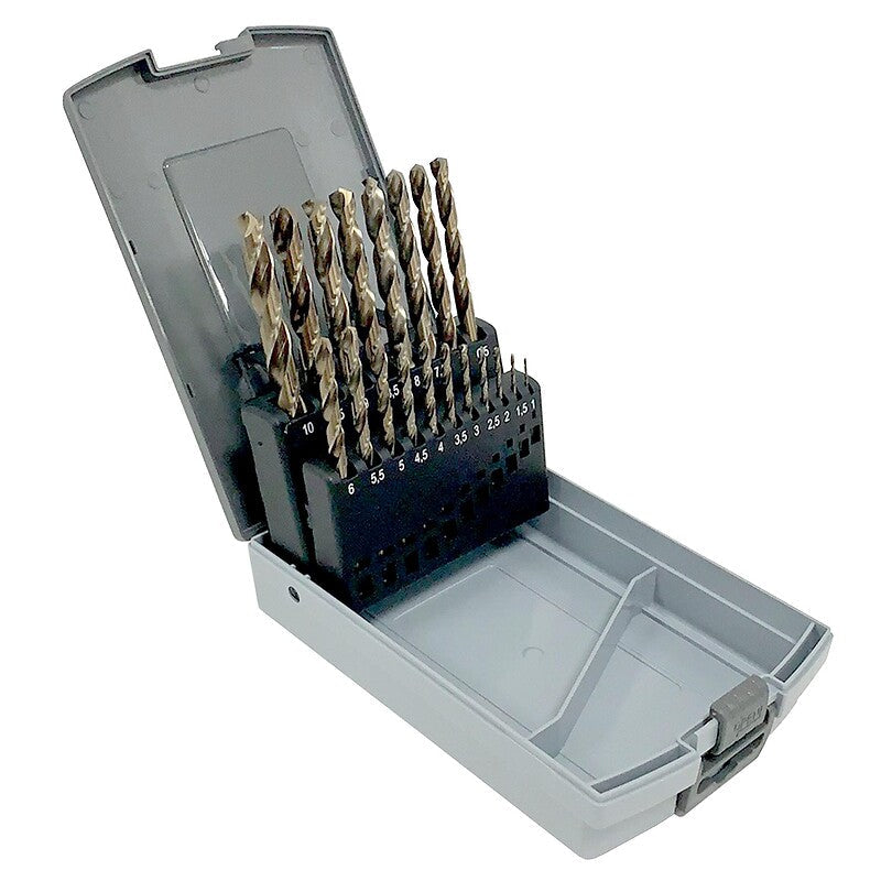 Box of 19 HSS cobalt metal drill bits with cylindrical shank Frioul Inox Ø 1 to 10 by 0.5 mm. Experience retail therapy without the financial stress at DIAYTAR NIGERIA's budget-friendly marketplace.