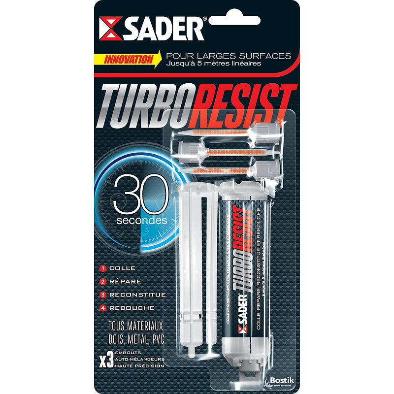 SADER TURBO RESIST® 10 g multi-material two-component adhesive and 3 self-mixing tips. Experience the power of choice with DIAYTAR NIGERIA's extensive catalog delivered within the week.