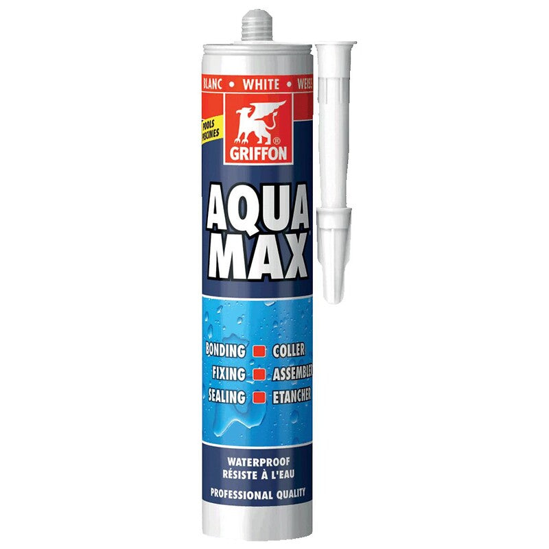 AQUAMAX mounting glue and sealing putty, white, 425g cartridge. Your everyday shopping solution, DIAYTAR NIGERIA offers variety and value delivered within 8 days.