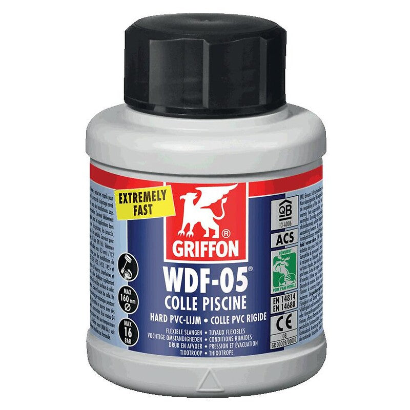 WDF-05®blue thixotropic gel glue for rigid PVC, special for swimming pools, spas and humid conditions, 250ml jar. Your complete retail destination, DIAYTAR NIGERIA combines extensive variety with prompt delivery.