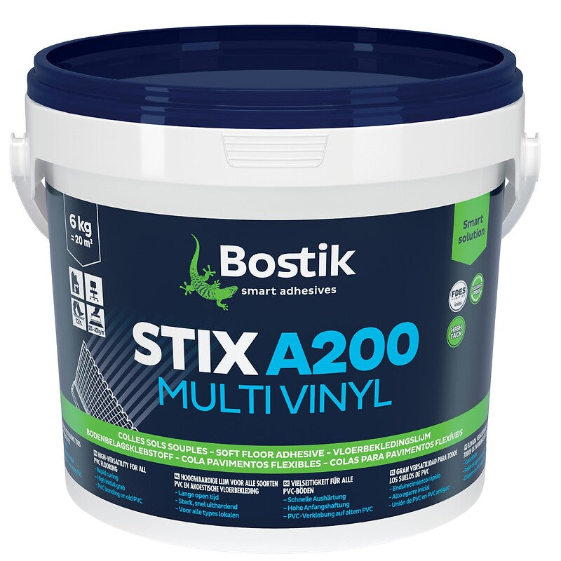 STIX A200 Multi Vynil floor covering adhesive, 6 kg pot. DIAYTAR NIGERIA: Where value meets variety with reliable nationwide delivery in under 8 days.