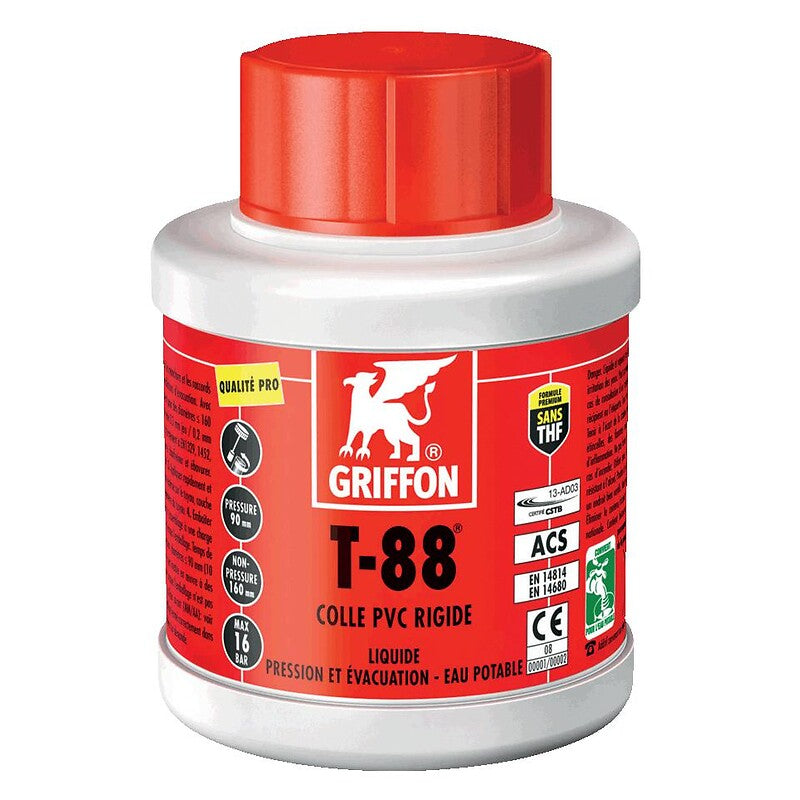 T-88 liquid glue for rigid PVC with fast setting without THF 250ml can with brush. DIAYTAR NIGERIA delivers on our promise of extensive selection and budget-friendly nationwide shipping.