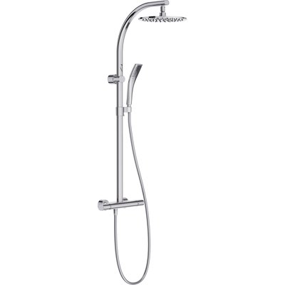 OBLO shower column, with thermostatic mixer and round shower head D 250 mm, chrome ref. E11717-CP. Nigeria-Materiels.com offers high-quality hardware and industrial tools. Trust us for all your project needs.