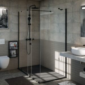 ALTERNA Daily' Color thermostatic shower column black, Ref.B361253. Shop efficiently with DIAYTAR NIGERIA, offering thousands of products at unbeatable prices delivered promptly.