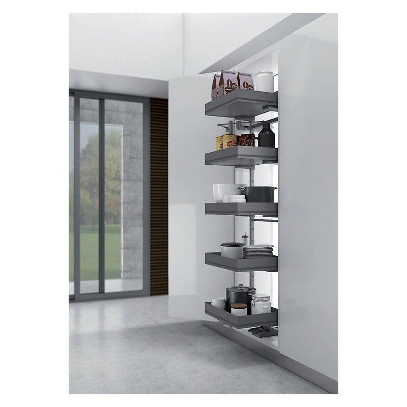 860 Ikona extractable column - 5 shelves - cabinet width 600 mm - anthracite. Shop with ease at DIAYTAR NIGERIA, Nigeria's premier e-commerce platform offering budget-friendly shipping.