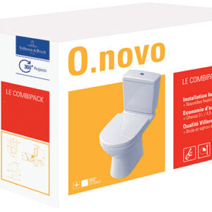 ONOVO floor-standing WC combination pack with horizontal outlet, white Ceramicplus item no. 5661H2R1. DIAYTAR NIGERIA: Your affordable gateway to thousands of products delivered within a week.