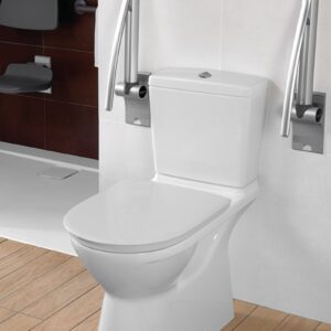 CombiPack O novo Vita with DirectFlush washdown toilet, cistern with chrome-plated ECO FLUSH touch mechanism, side or rear inlet, horizontal outlet ref. 4620H701. DIAYTAR NIGERIA: Where online shopping becomes effortless with budget-friendly nationwide delivery.