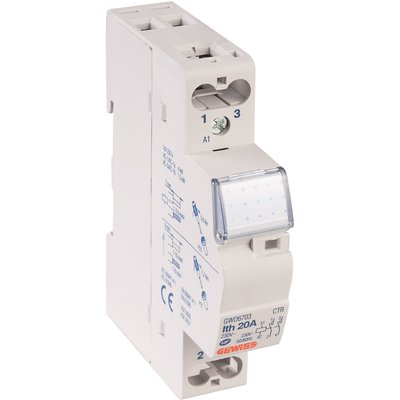 Contactor ctr - 20a 2no 230v - 1 module Ref / GWD6703. DIAYTAR NIGERIA: Your partner in affordable online shopping with reliable 5-8 day shipping nationwide.