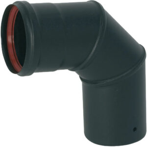 90° matt black enamelled elbow, diameter 80 mm + lip seal ref. 342429. DIAYTAR NIGERIA brings the marketplace to your screen with affordable products delivered in 5-8 days.