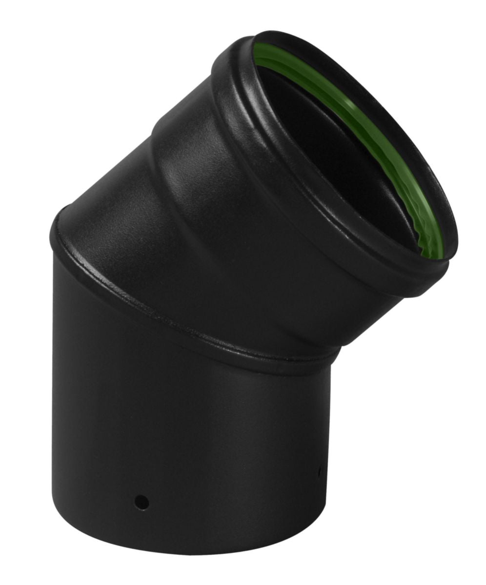 Matt black 45° broken stick enameled elbow diameter 80 mm + lip seal ref. 342449 TEN. DIAYTAR NIGERIA: Where every click leads to affordable purchases delivered promptly to your door.