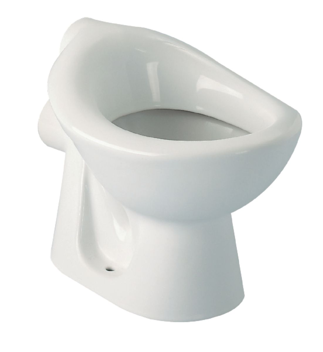 PORCHER CRECHE 27x38cm independent porcelain bowl with horizontal outlet D85mm, white, Ref.P256301. Shop from Nigeria's largest product selection at DIAYTAR, with budget-friendly prices and swift delivery.