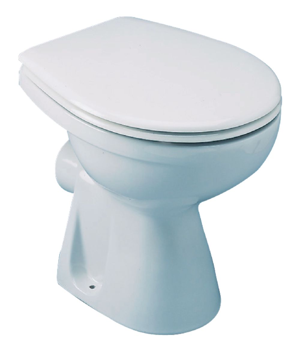 PORCHER Matura 35.5x48cm independent porcelain toilet bowl with horizontal outlet, white, Ref.P231701. DIAYTAR NIGERIA combines extensive variety with budget-friendly prices and prompt nationwide delivery.