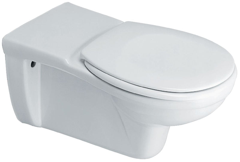 MATURA independent suspended toilet bowl with horizontal outlet, white ref. P243001. Shop with purpose and save with DIAYTAR NIGERIA's extensive platform and nationwide delivery service.