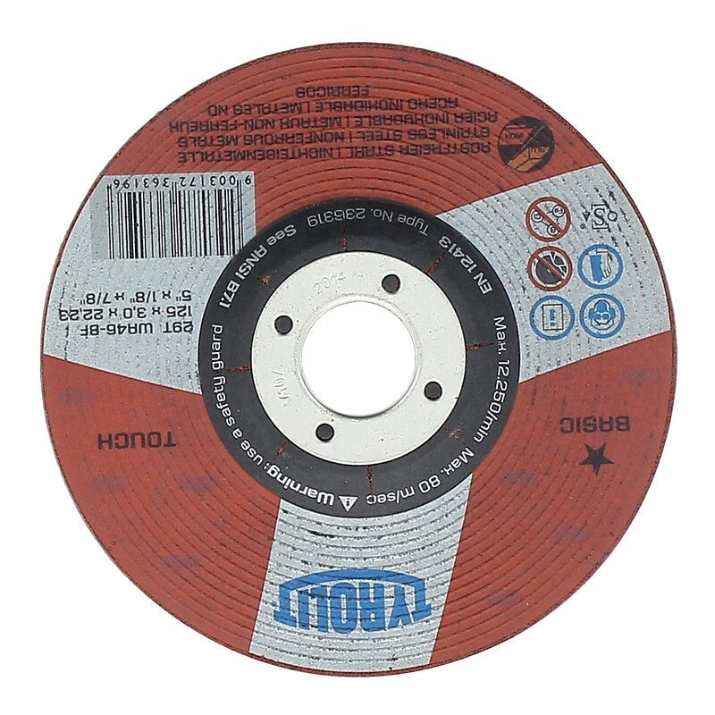 Basic Touch grinding disc offset hub use steel/stainless steel/aluminium Ø 125 thickness 3 mm bore 22.2 mm. DIAYTAR NIGERIA delivers affordability and convenience to your doorstep within 8 days of purchase.