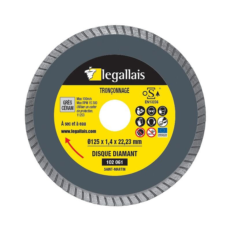 Saint Martin diamond cutting disc diameter 125 for ceramic stoneware and tiles. Shop the smart way with DIAYTAR NIGERIA's extensive selection and budget-friendly nationwide delivery.
