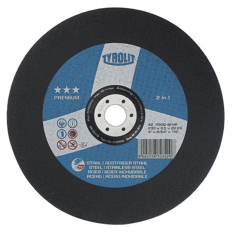 Premium cutting disc offset hub steel/stainless steel cutting Ø 230 thickness 3.5 mm bore 22.2 mm. DIAYTAR NIGERIA: Empowering Nigerians with access to affordable products delivered within 8 days.