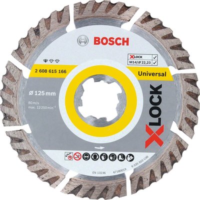 D Pro Universal X-Lock Disc 125x22.23 mm Ref. 2608615166. DIAYTAR NIGERIA: Empowering Nigerians with access to affordable products delivered within 8 days.