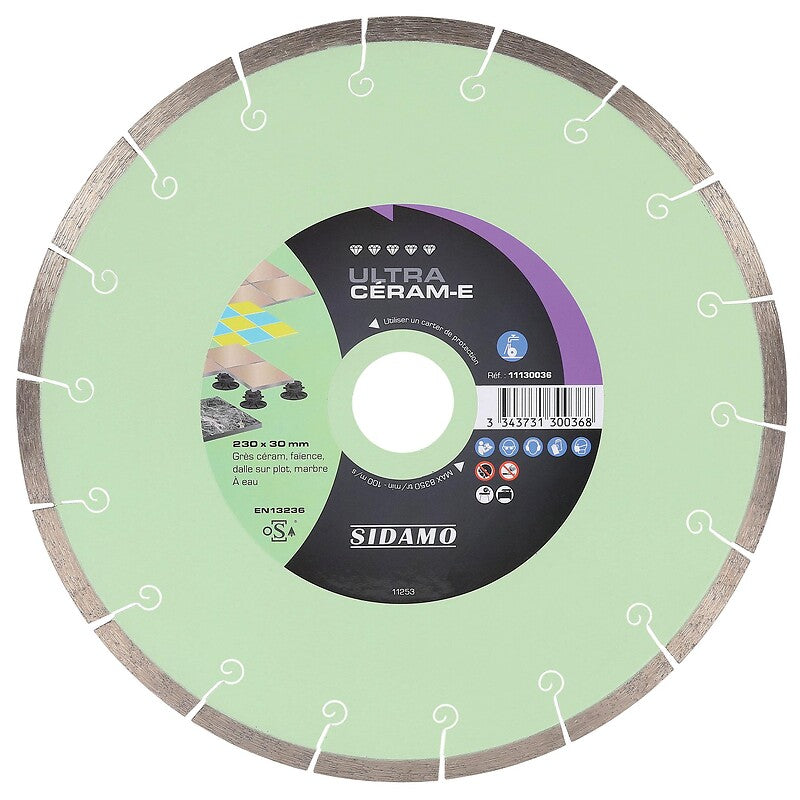 Diamond disc continuous rim decorative materials Ultra Céram E diameter 230 mm, thickness 2.2 mm, bore 30 mm. Shop for everything you need at DIAYTAR NIGERIA, with budget-friendly prices and quick delivery.