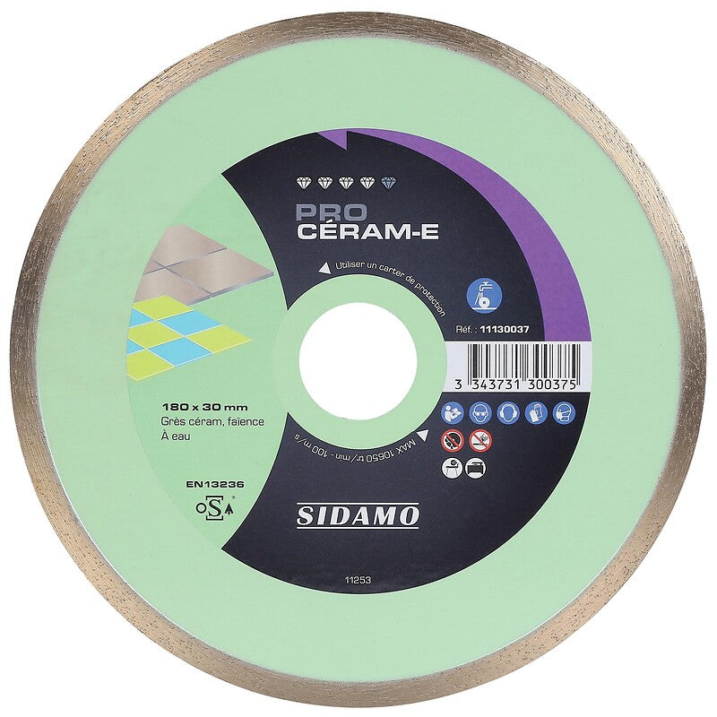 Diamond discs continuous rim decorative materials Pro Céram E diameter 200 mm, thickness 1.6 mm, bore 30 mm. DIAYTAR NIGERIA connects Nigerians with quality products at affordable prices, delivered in 5-8 days nationwide.