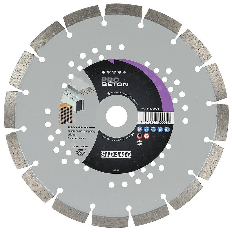 Diamond discs segmented rim construction materials Pro Concrete diameter 125 mm, thickness 2 mm, bore 22.2 mm. Shop efficiently with DIAYTAR NIGERIA, offering thousands of products at unbeatable prices delivered promptly.