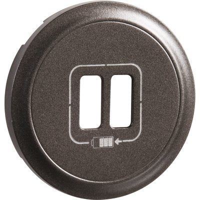 Céliane hubcap - double socket for USB charger - graphite - Ref.067956. DIAYTAR NIGERIA brings online shopping to every Nigerian with affordable prices and reliable shipping.