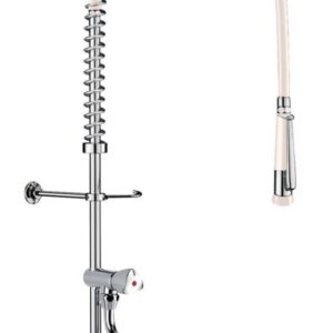 Pre-wash set with single-hole mixer with flexible telescopic spout and white shower head: ref. 6692. DIAYTAR NIGERIA bridges the gap between desire and affordability with nationwide delivery in under 8 days.
