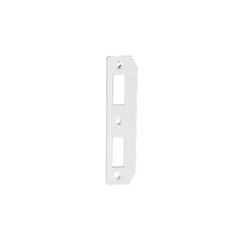 Stainless steel strike plate + faceplate set for gate lock, black RAL 9005 finish. DIAYTAR NIGERIA delivers affordability and convenience to your doorstep within 8 days of purchase.