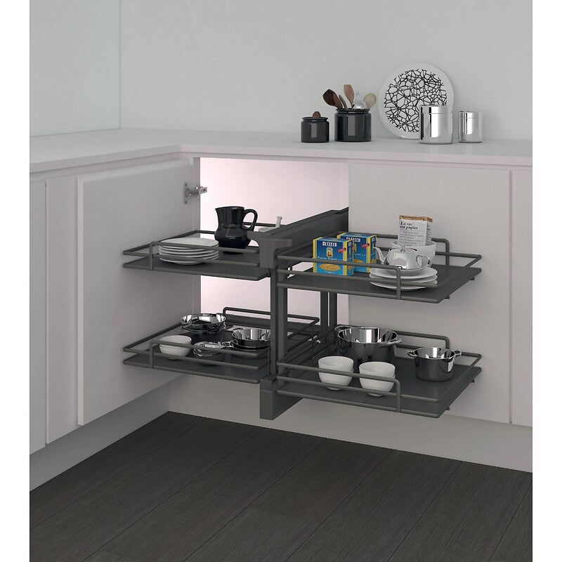 839 Compact 2 corner furniture fitting - Ellite - reversible - 414 mm opening - titanium. DIAYTAR NIGERIA: Where affordability meets variety in Nigeria's most comprehensive online marketplace.