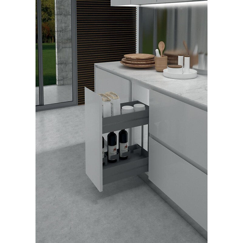 Fitting for 7102K Ikona base unit - shelves + bottle storage - cabinet width 300 mm - anthracite. Shop smart, shop DIAYTAR - Nigeria's most affordable e-commerce platform with nationwide delivery.