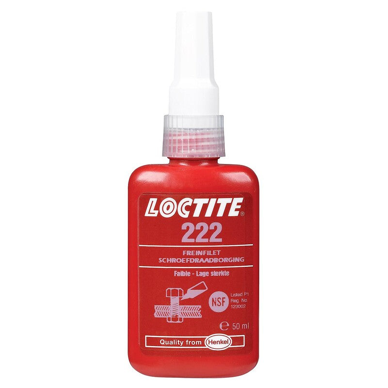 Loctite thread lock type 222 in 50 ml bottle. Find durable electrical and construction materials at Nigeria-Materiels.com. We are committed to excellence.
