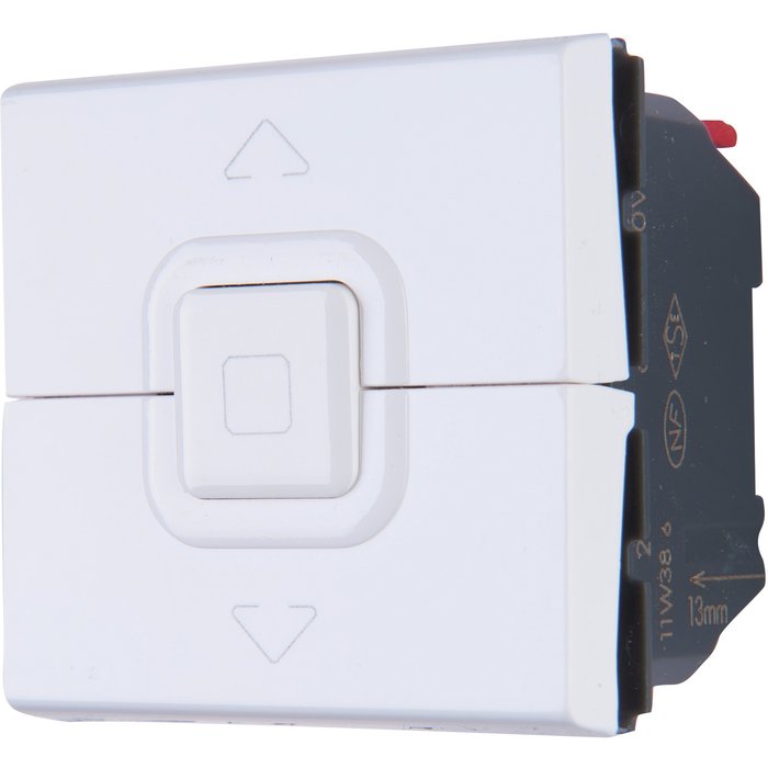 roller shutter switch - 2 modules - white - Ref.077026. DIAYTAR NIGERIA: Your partner in affordable online shopping with dependable delivery within 8 days.